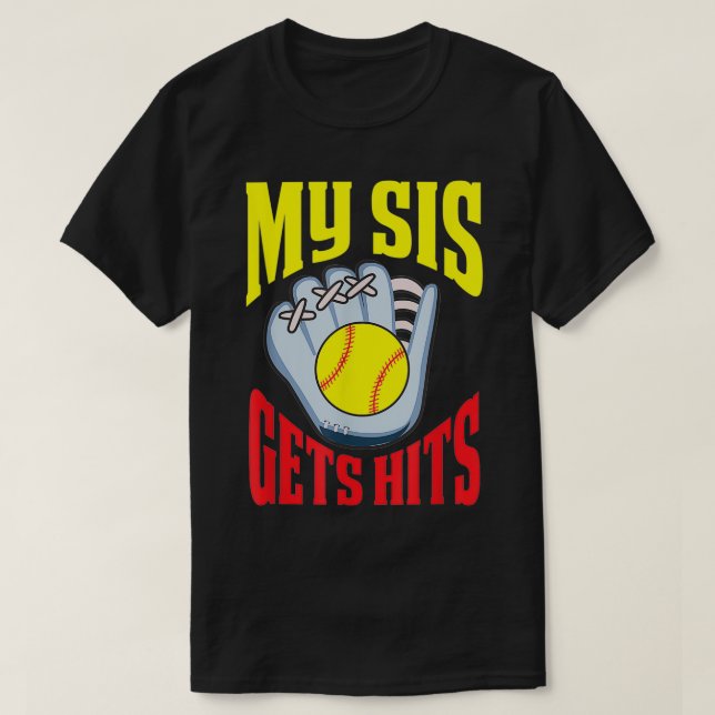 Camiseta Mi hermana recibe el golpe del hermano de una herm (Diseño del anverso)