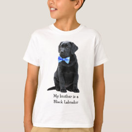 Camiseta Mi hermano es Black Lab - Black Labrador Puppy Boy