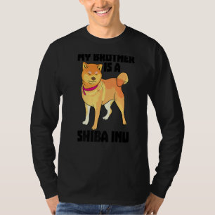 Camiseta Mi Hermano Es Shiba Inu Mujeres Graciosas Cazando 