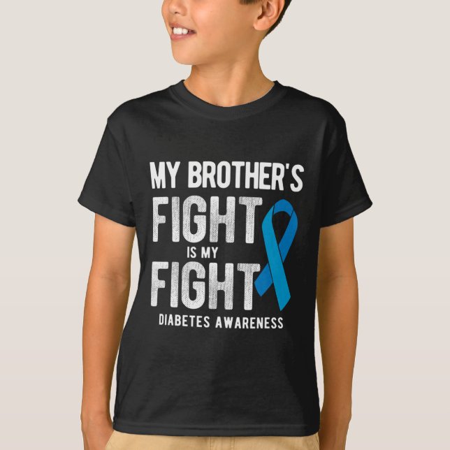 Camiseta Mi hermano lucha contra la diabetes (Anverso)