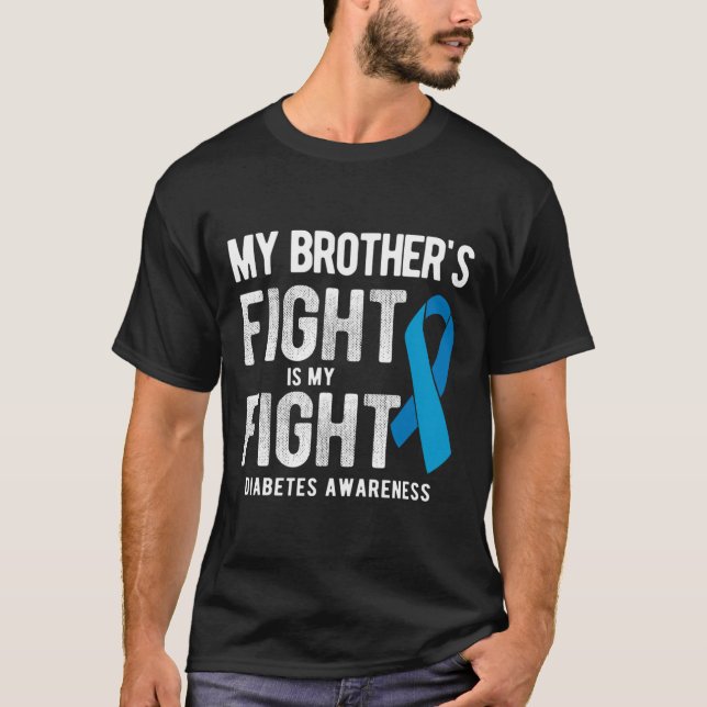 Camiseta Mi hermano lucha contra la diabetes (Anverso)
