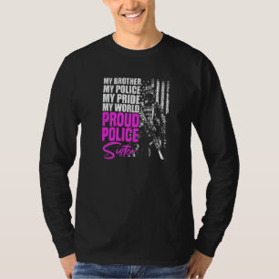 Camiseta Mi Hermano, Mi Policía, Mi Mundo Orgulloso Sitio P