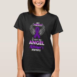 Camiseta Mi héroe ahora es la conciencia de mi ángel Alzhei