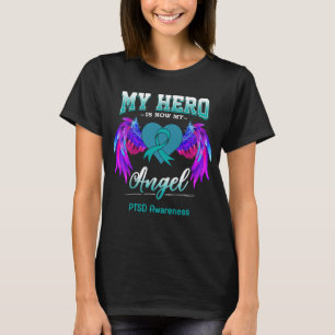 Camiseta Mi héroe ahora es mi ángel Conciencia del TEPT