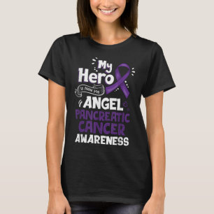 Camiseta Mi héroe ahora es mi cáncer pancreático de ángel
