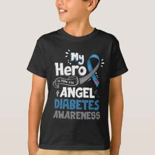 Camiseta Mi héroe es ahora mi ángel T1d Diabetes Awareness 