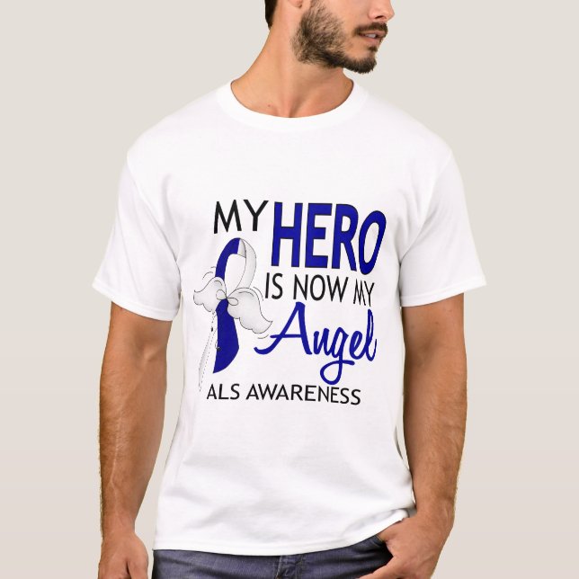 Camiseta Mi héroe es mi ALS del ángel (Anverso)