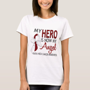 Camiseta Mi héroe es mi cáncer de cabeza y cuello del ángel