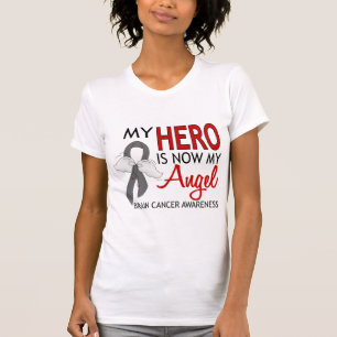 Camiseta Mi héroe es mi cáncer de cerebro del ángel