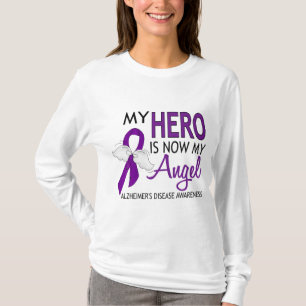 Camiseta Mi héroe es mi enfermedad de Alzheimer del ángel