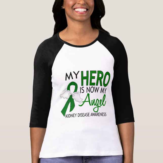 Camiseta Mi héroe es mi enfermedad de riñón del ángel (Anverso)