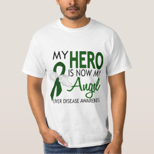Camiseta Mi héroe es mi enfermedad del higado del ángel