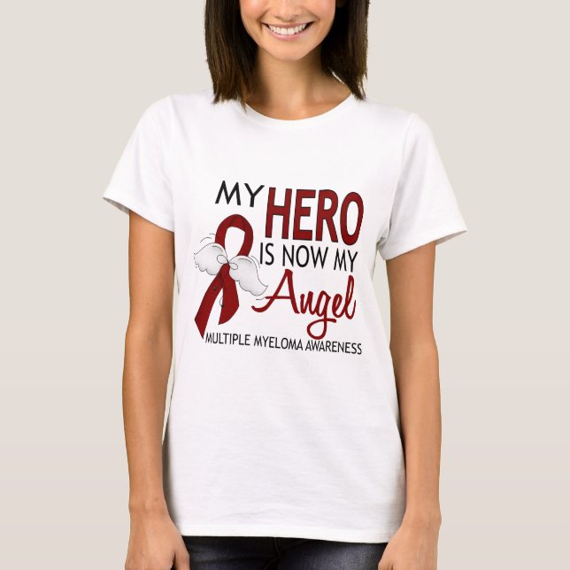 Camiseta Mi héroe es mi mieloma múltiple del ángel (Anverso)