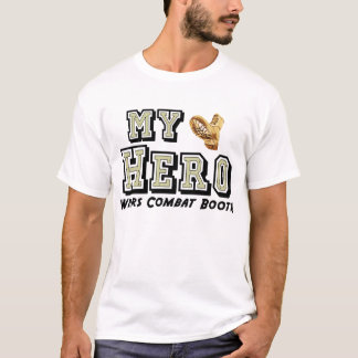 Camiseta ¡Mi héroe lleva botas de combate!