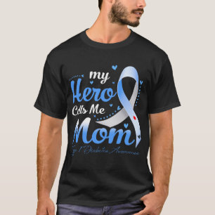 Camiseta Mi héroe me llama a mamá T1D Tipo 1 Conciencia sob