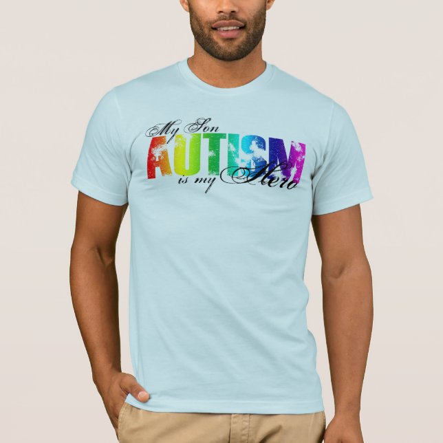 Camiseta Mi héroe mi hijo - autismo (Anverso)