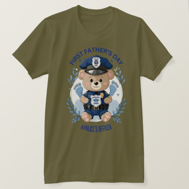 Camiseta 👮 ‍ ♂️ "Mi héroe, mi papá" - Primer Día del Padre (Anverso del diseño)
