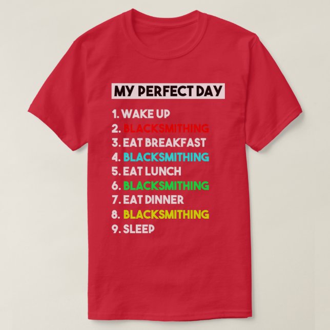 Camiseta Mi herrería perfecta en el día (Diseño del anverso)