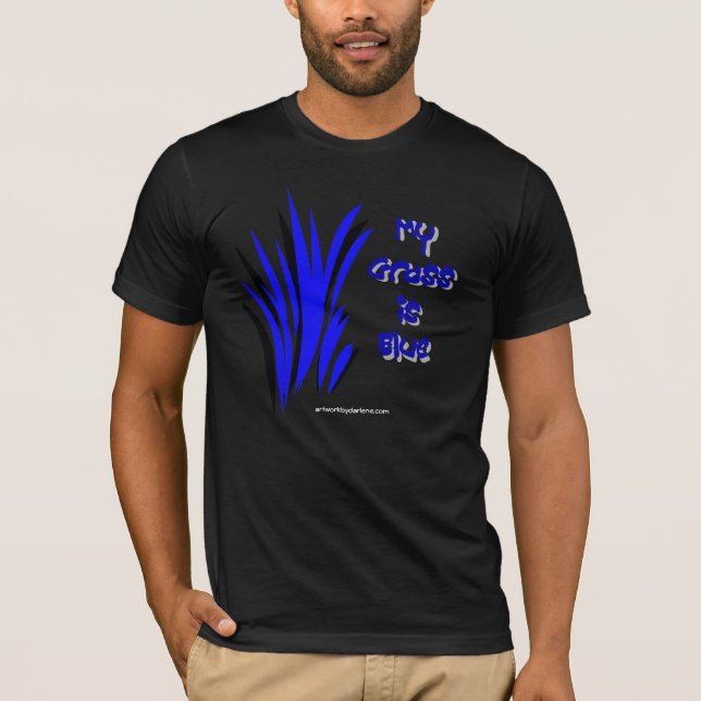 CAMISETA MI HIERBA ES AZUL (Anverso)
