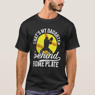 Camiseta Mi hija catcher de softball Mamá catcher de softba