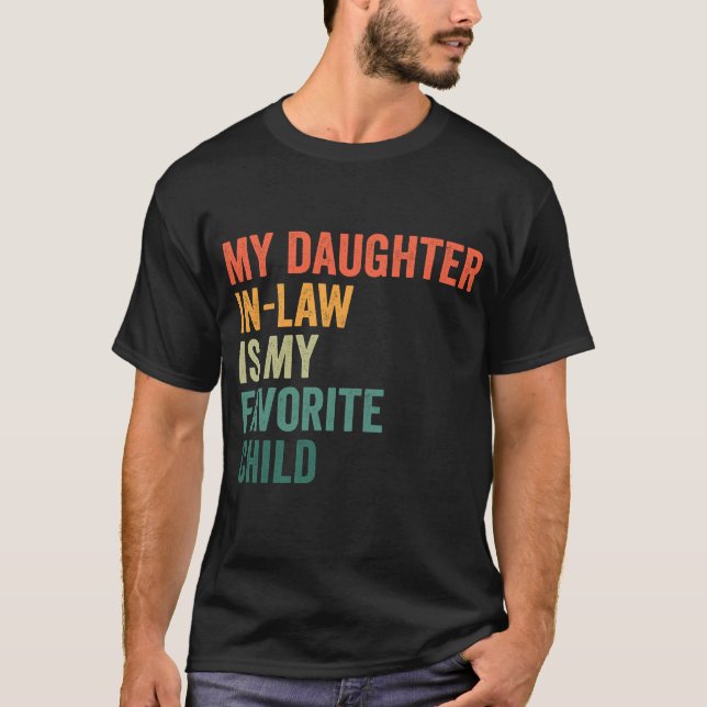 Camiseta Mi hija en la ley es mi regalo retro infantil favo (Anverso)