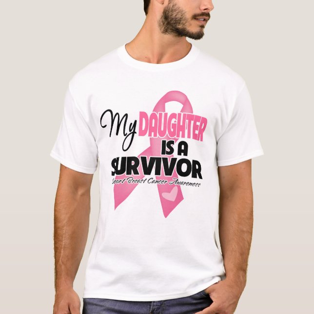Camiseta Mi hija es un superviviente - cáncer de pecho (Anverso)