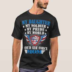 Camiseta Mi Hija Es Una Aerolínea Soldado Orgullosa Fuerza 