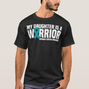 Camiseta Mi hija es una guerrera cinta de cáncer de ovario