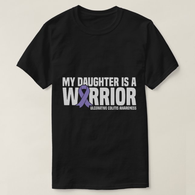 Camiseta Mi hija es una guerrera ulcerativa colitis awen (Diseño del anverso)