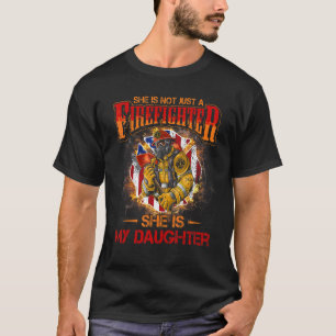 Camiseta Mi Hija Es Una Héroe Del Bombero Orgullosa Mamá D