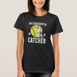 Camiseta Mi hija es una receptora de sóftbol Papá de una so