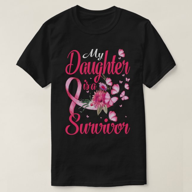 Camiseta Mi Hija Es Una Sobreviviente Conciencia Sobre El C (Diseño del anverso)