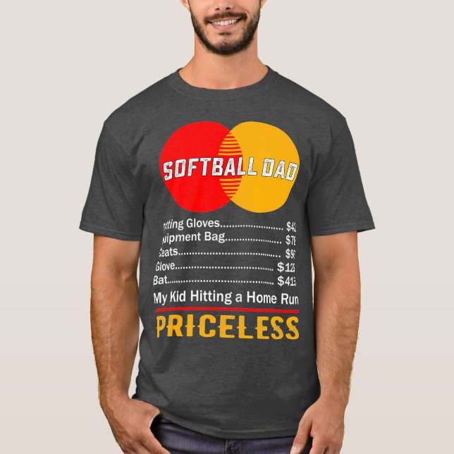 Camiseta Mi Hija Golpea A Mi Padre De Softbol Sin Precio A  (Anverso)