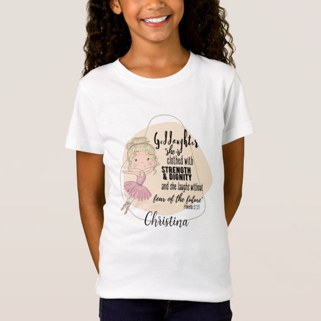 Camiseta Mi Hija La Cita Motivadora Ballerina (Anverso)