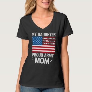 Camiseta Mi hija mi soldado se enorgullece de que su madre