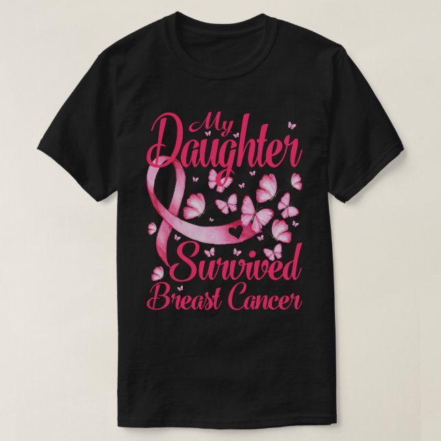 Camiseta Mi hija sobrevivió a la prueba de detección del cá (Diseño del anverso)