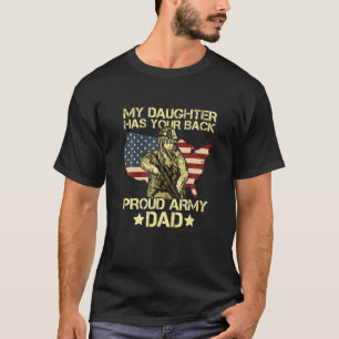 Camiseta Mi Hija Tiene A Tu Padre Del Ejército Orgulloso De