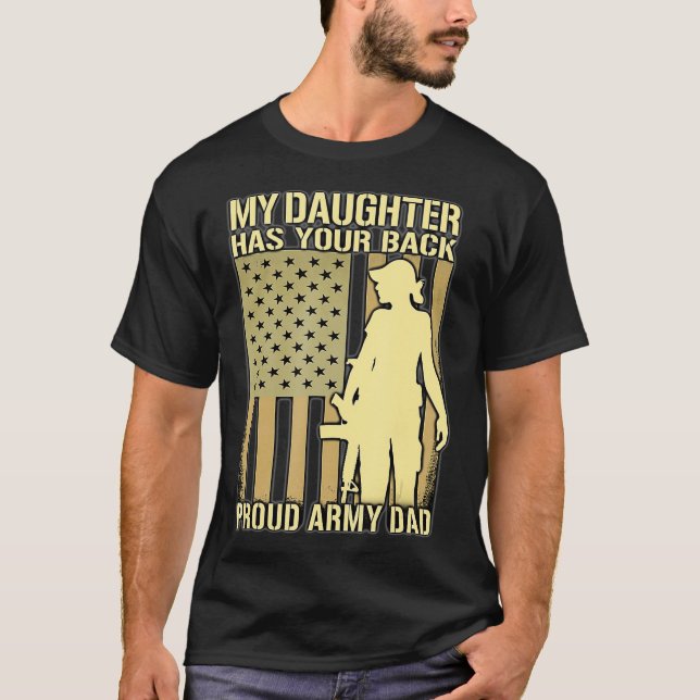 Camiseta Mi Hija Tiene Su Padre De Ejército Orgulloso De Es (Anverso)