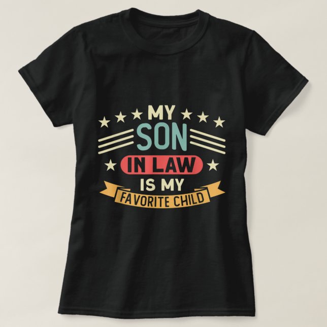 Camiseta Mi Hijo De Derecho Es Mi Familia Infantil Favorita (Diseño del anverso)