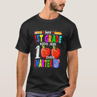 Camiseta Mi hijo de primer grado es 100 días más inteligent