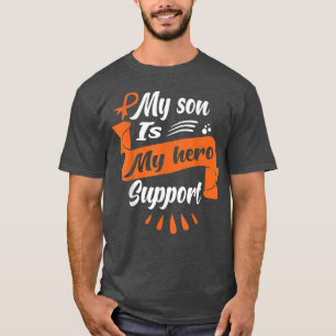 Camiseta Mi hijo es mi héroe apoya la leucemia contra el cá