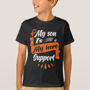 Camiseta Mi hijo es mi héroe apoya la leucemia contra el cá