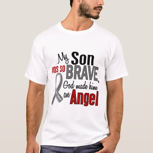 Camiseta Mi hijo es un cáncer de cerebro del ángel 1 (Anverso)