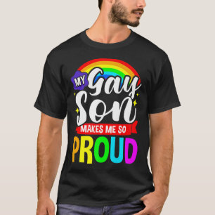 Camiseta Mi hijo gay me hace sentir tan orgulloso de los pa