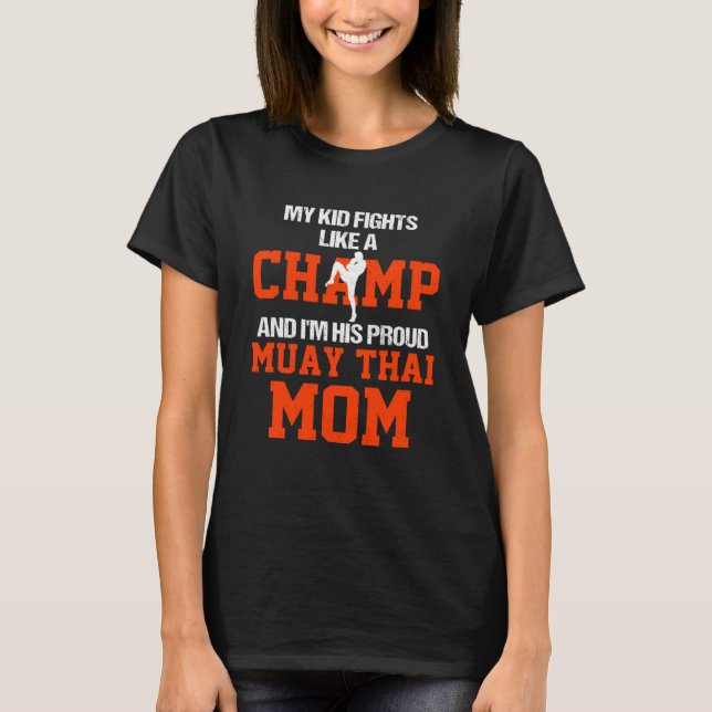 Camiseta Mi hijo lucha como campeón y yo como su orgulloso  (Anverso)