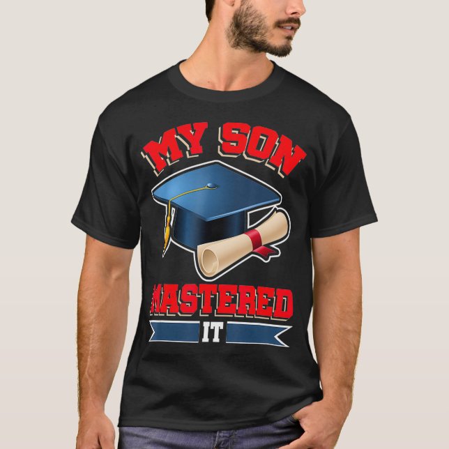 Camiseta Mi Hijo Maestría En Camisas Tee Graduado (Anverso)