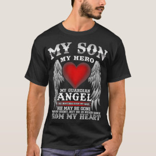 Camiseta Mi hijo, mi héroe, mi ángel guardián En memoria de