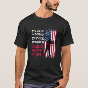 Camiseta Mi hijo mi héroe soldado, la orgullosa mamá del ej