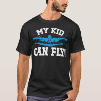 Camiseta Mi Hijo Puede Volar Nada Papá De Un Nadador Padre
