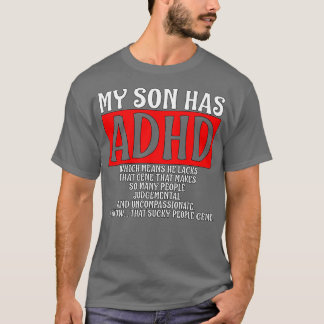 Camiseta Mi hijo tiene conciencia sobre el TDAH